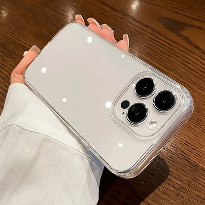 Luxury Shockproof Clear Bumper Cases For iPhone 16 15 14 13 12 11 Pro Max Plus Transparent Soft Acrylic Phone Cover Accessories