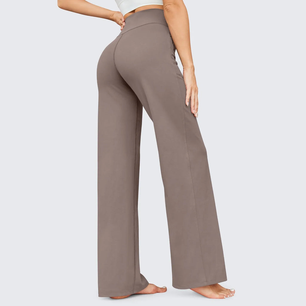 Wide Leg Pants For Women Yoga Pants High Waist Sweatpants With Pockets Stretch Pants Comfy Workout Sports Sweatpants