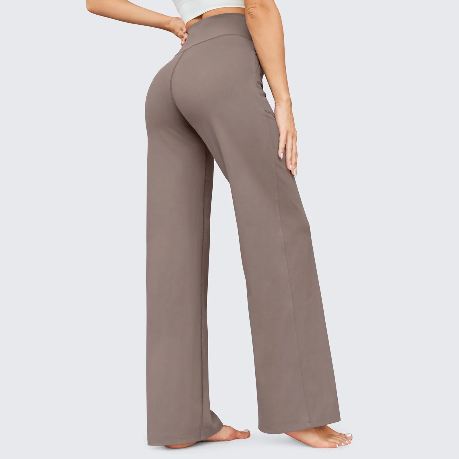 Wide Leg Pants For Women Yoga Pants High Waist Sweatpants With Pockets Stretch Pants Comfy Workout Sports Sweatpants