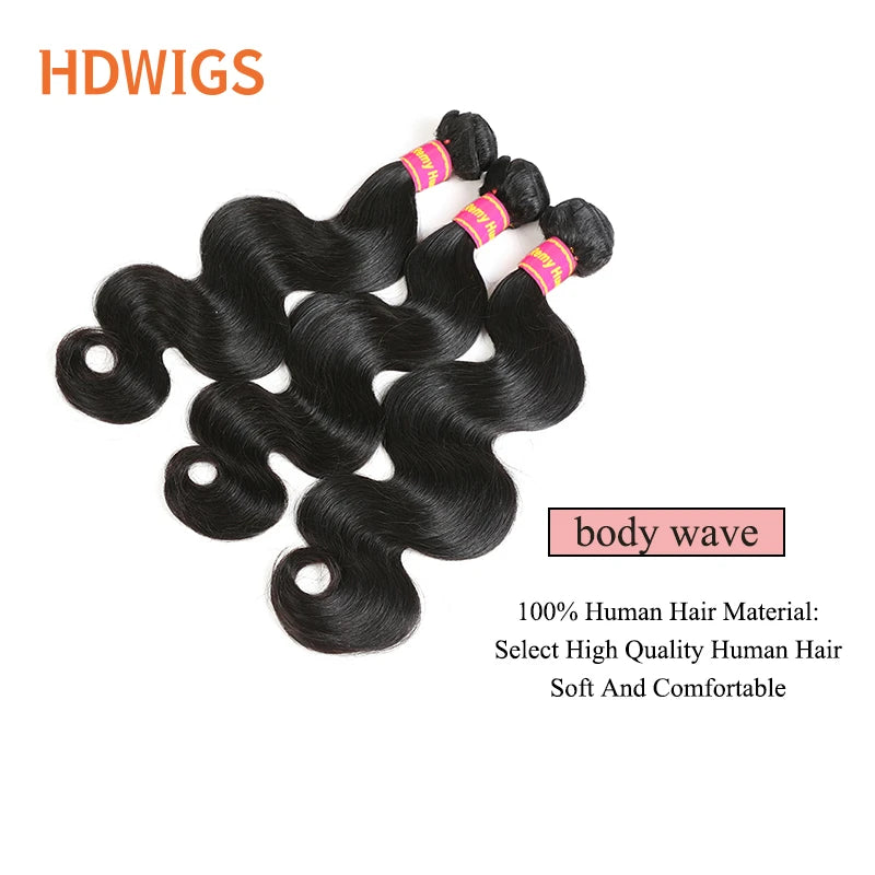 Body Wave Unproccessed Virgin Human Hair Bundles 1pc High Quality One Donor Hair Weave Raw Virgin Hair Weft for Women Natural