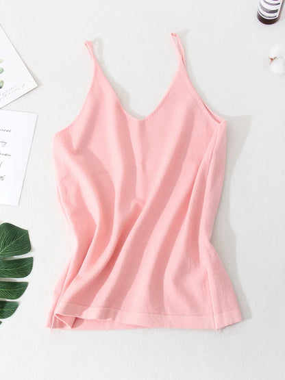 Women Knitted Top Straps Basic Summer Tank Tops For Women 2023 Camisoles T Shirts Women Tops Summer Pulovers Woman Summer Tops