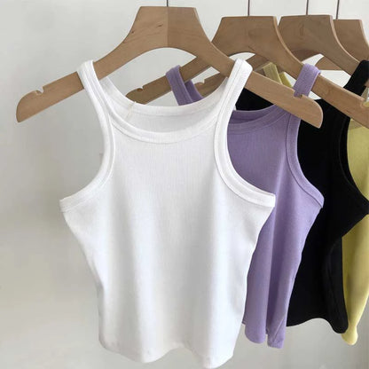 2024 Women Tank Tops Sexy Cropped Top Female Women Summer Camisole Camis Black White Sport Clothes For Women