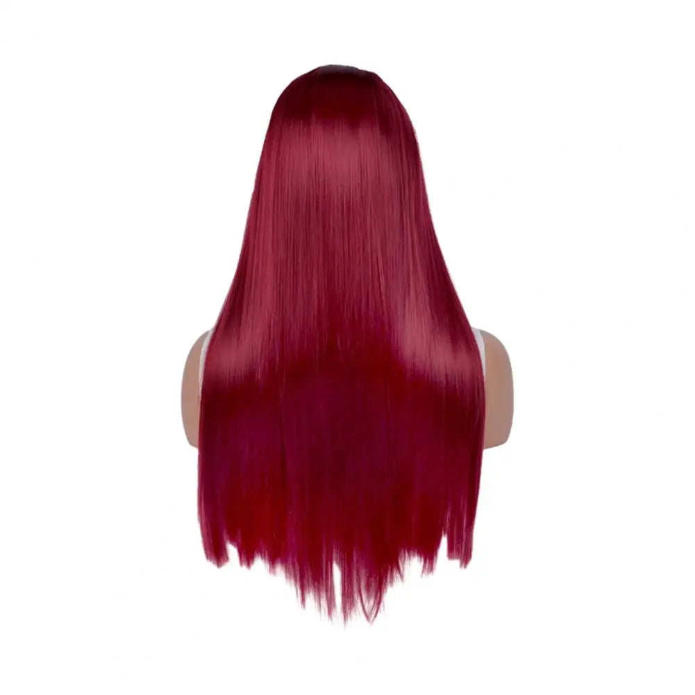 I's a wig Synthetic Blonde Wigs Long Straight Wigs with Bangs for White Black Women Red Pink Black Brown Daily Use Cosplay Wigs