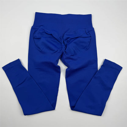 Woman Low Yoga Pants Tummy Control Squat Proof Gym Fitness Workout Scrunch Butt Tights Seamless Sports Leggings