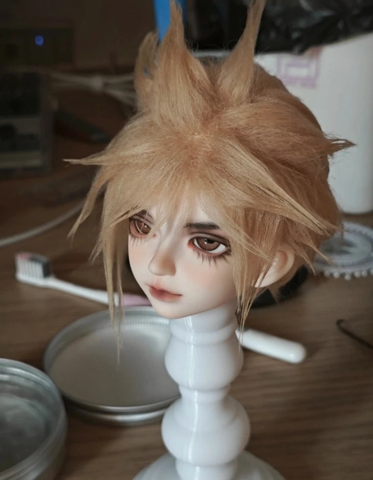 D09-P389 children handmade toy   1/12 1/8 1/6 1/4 1/3 MSD bjd doll wig red blue pink black DIY long straight hair 1pcs