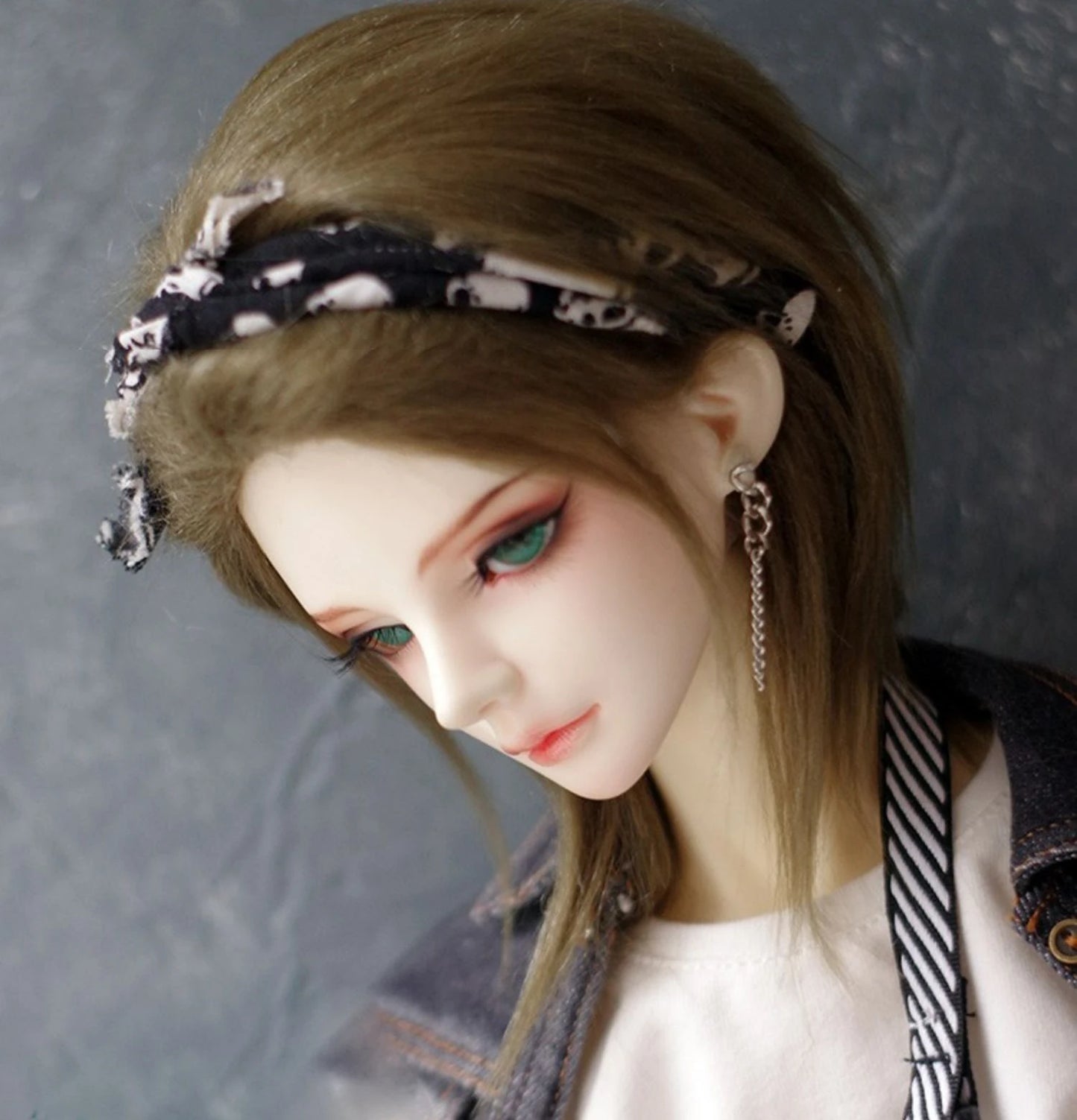 D09-P389 children handmade toy   1/12 1/8 1/6 1/4 1/3 MSD bjd doll wig red blue pink black DIY long straight hair 1pcs