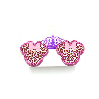 ST065 Acrylic Caterpillar Dangle Earrings Summer Earrings Glitter Acrylic Earrings