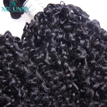 Kinky Curly Human Bundles Double Drawn Burmese Kinky Curly Weave Human Hair Weft Hair Extensions For Black Women