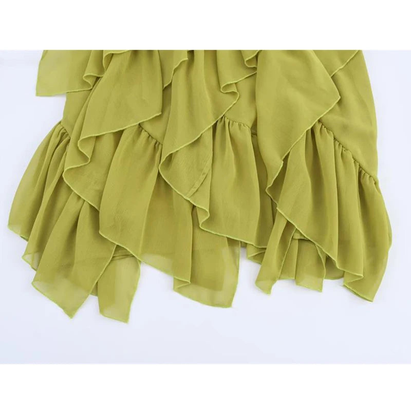 Skirts Summer Women's 2025 New Chic Women's Elegant Cascading Holiday Skirts Street Leisure Youth Fashion Long Skirts