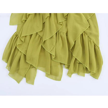 Skirts Summer Women's 2025 New Chic Women's Elegant Cascading Holiday Skirts Street Leisure Youth Fashion Long Skirts