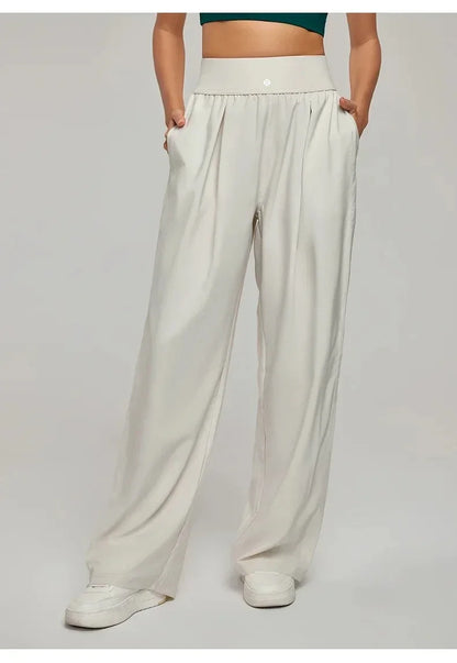 Yoga Sports Pants Women Loose Wide Leg Pants Casual High Waist Fitness Pants