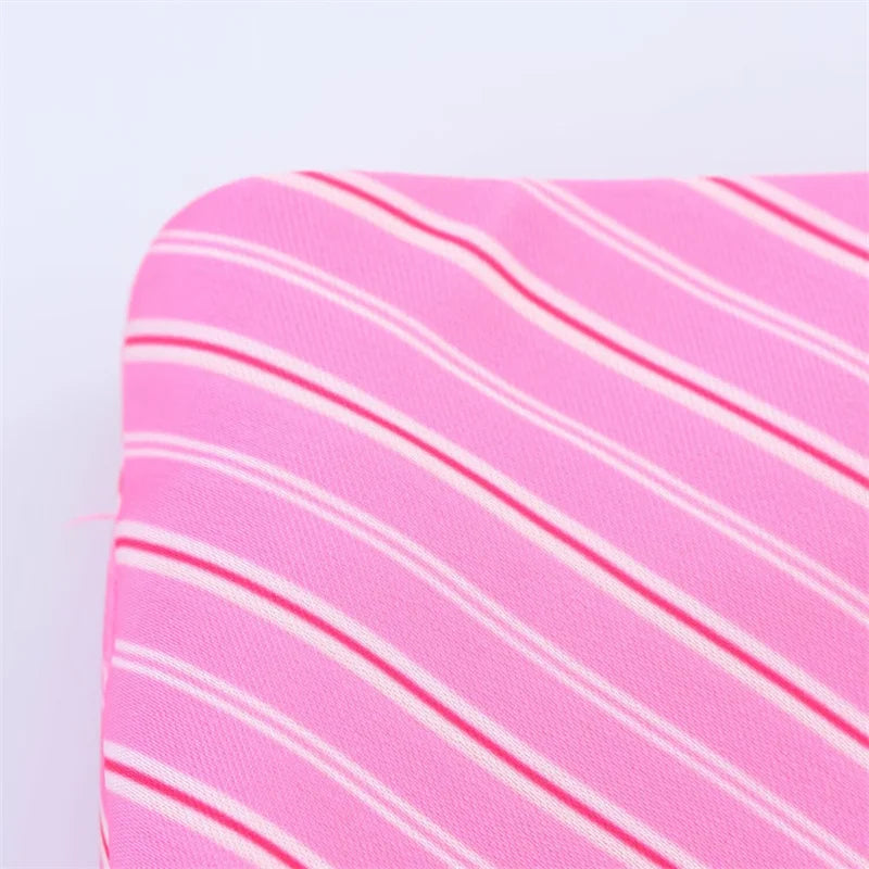 Women's Skirt New Summer 2025 Pink Striped Silk Satin Midi Skirt Fashionable and versatile Elegant personality