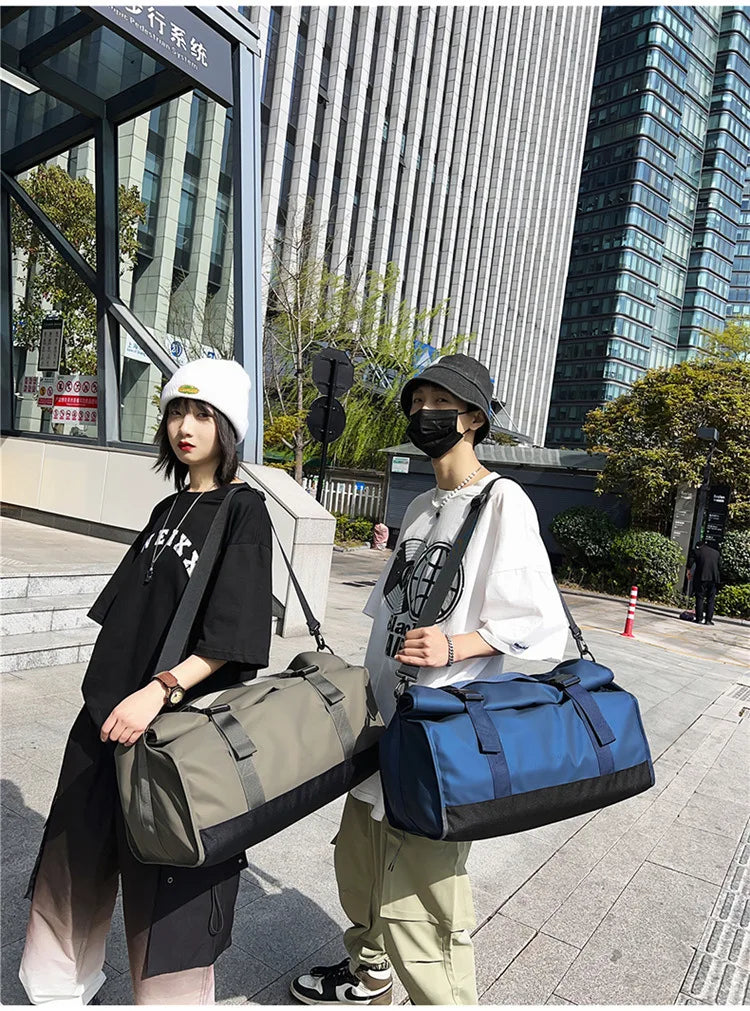 Fashion Travel Bags For Women Large Capacity Men's Sports bag Waterproof Weekend Sac Voyage Female Messenger Bag Dry And Wet