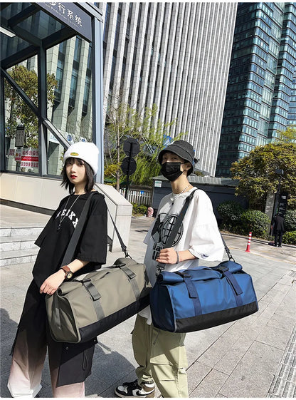 Fashion Travel Bags For Women Large Capacity Men's Sports bag Waterproof Weekend Sac Voyage Female Messenger Bag Dry And Wet