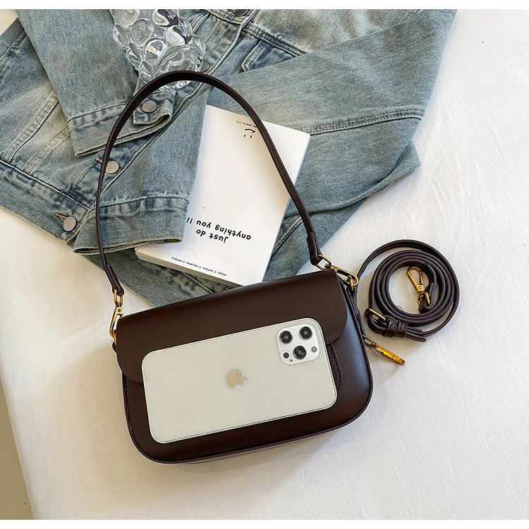 Women's Bag 2025 Autumn and Winter Simple Fashion Small Square Bag Korean Style High-Grade Fashion All-Match Casual Shoulder Bag