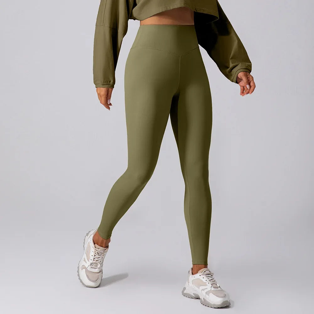 Women's Quick-drying Yoga Pants 2025 High Waist Nude Feeling Gym Leggings Hip Lift Fitness Workout Leggings Running Sports Pants