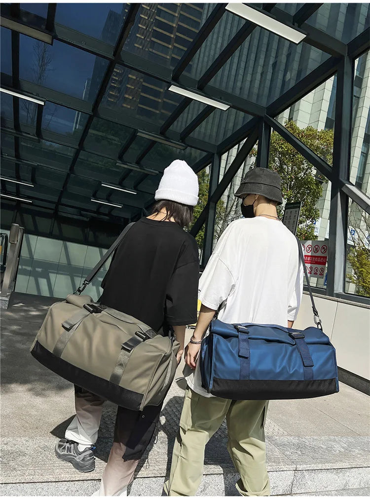 Fashion Travel Bags For Women Large Capacity Men's Sports bag Waterproof Weekend Sac Voyage Female Messenger Bag Dry And Wet