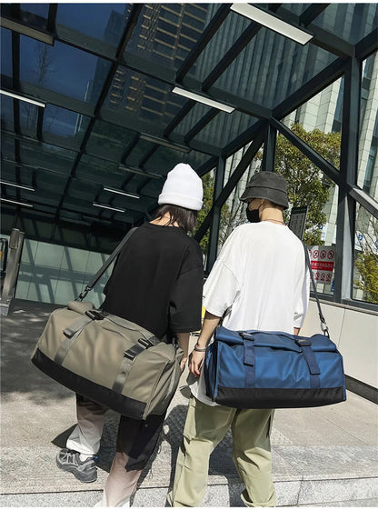 Fashion Travel Bags For Women Large Capacity Men's Sports bag Waterproof Weekend Sac Voyage Female Messenger Bag Dry And Wet