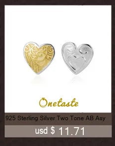 925 Silver Two Tone Plated High Polished Small Stud Earrings For Women Minimalist Trendy Statement Earring Personalized Gift