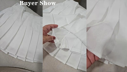 Children's Skirt With Shorts Spring Korea Style Clothes Black A Line High Waist Mini Dress Summer Black Pleated Skirt for Girl