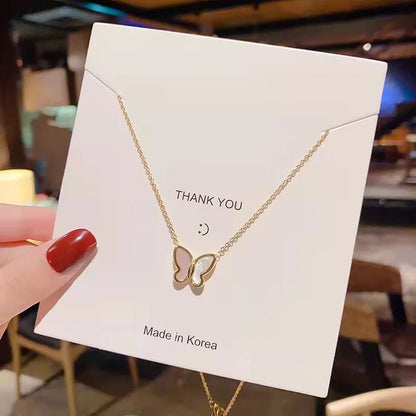 Cute Anime Necklaces For Women Crystal Bear Cartoon Pendant Necklace 2023 Luxury Clavicle Chain Fashion Korean Jewelry Wholesale