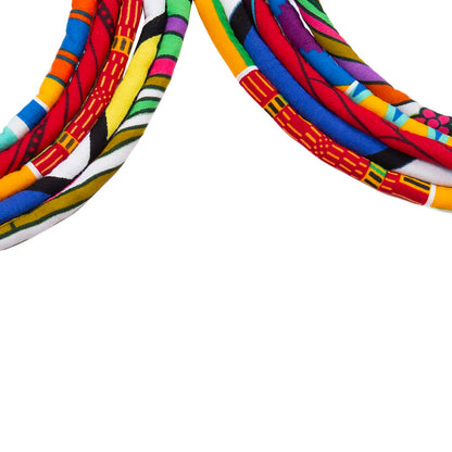 Women's Necklace 2023 Jewelry African Fabric Batik Necklace Printed Fabric Necklace Ankara Tribe Tassel Necklace Women WYB750