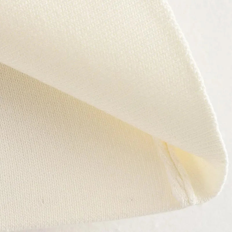 TRAF Tops Women 2024 Summer Autumn Elegant Knitted Tank Vest Top Ladies Fashion Casual White Black Short Sleeveless Vest Tops