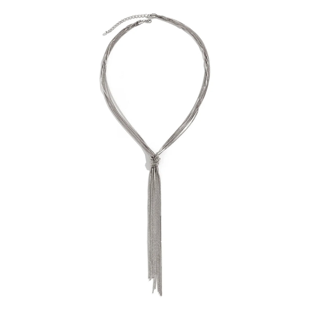 Long Chain Knotted Necklace for Women Trendy Charms Tassels Necklaces 2023 Fashion Wedding Neck Jewelry Accessories Female Girls