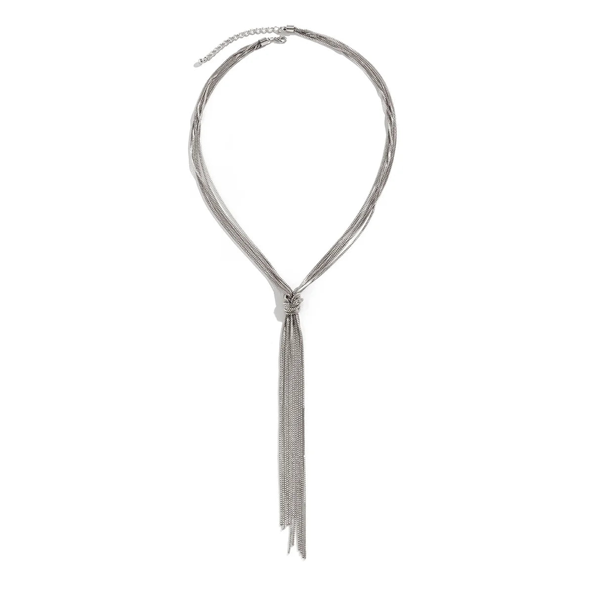 Long Chain Knotted Necklace for Women Trendy Charms Tassels Necklaces 2023 Fashion Wedding Neck Jewelry Accessories Female Girls