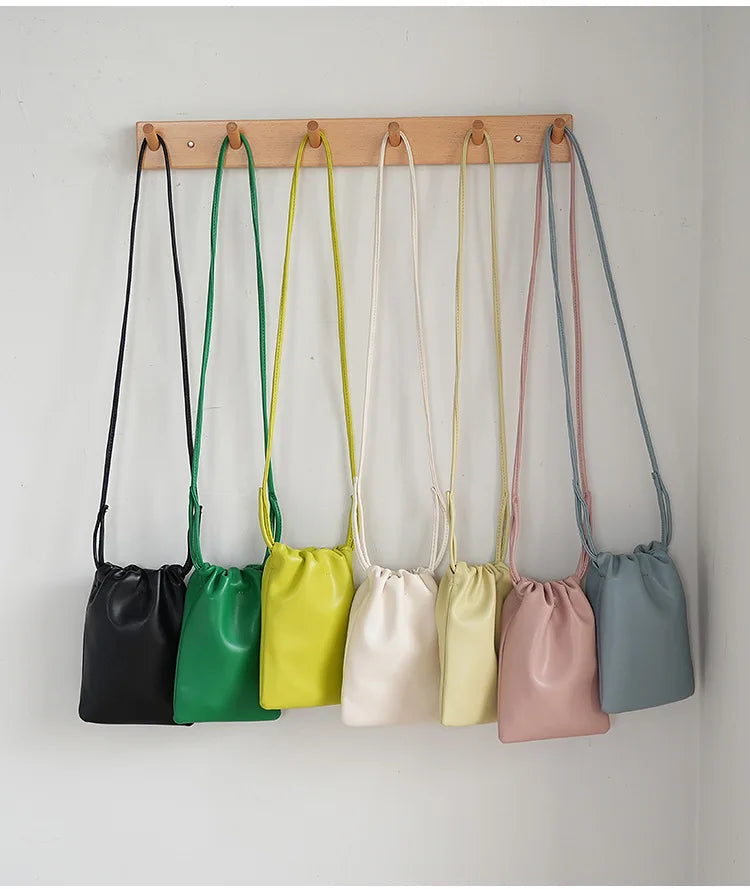 Women Handbags Female Pu Leather Shoulder Bags Large Capacity Crossbody Bags Solid Flap for Women Portable Phone Purse
