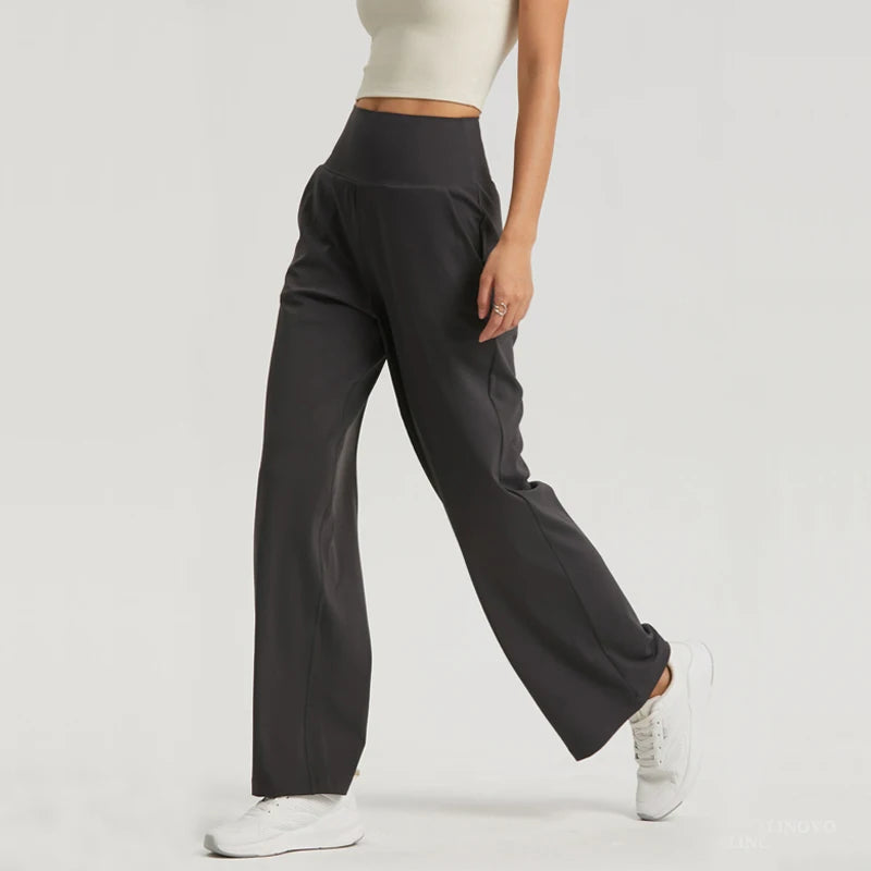 Yoga Pants Women Wide Leg Pants High Waist Stretch Dress Casual Sweatpants Tummy Control Bootcut Workout Lounge Pants Vitalinovo