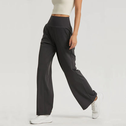 Yoga Pants Women Wide Leg Pants High Waist Stretch Dress Casual Sweatpants Tummy Control Bootcut Workout Lounge Pants Vitalinovo