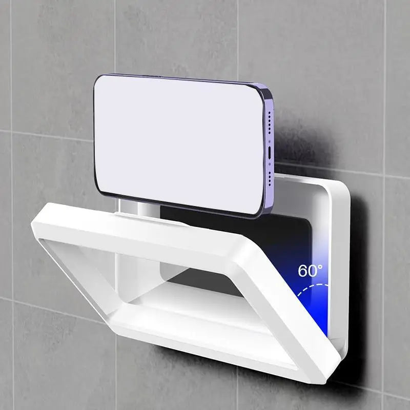360 °   rotating bathroom phone case for fall gift, wall mounted shower smartphone cases holder, waterproof anti-fog mobile phon