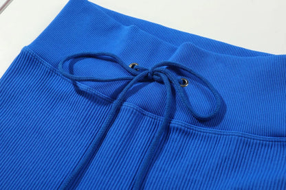 Ribbed Yoga Leggings Women Sports Pants Tights Seamless Sport Femme Gym Leggins Workout Fitness Pants Athletic Wear