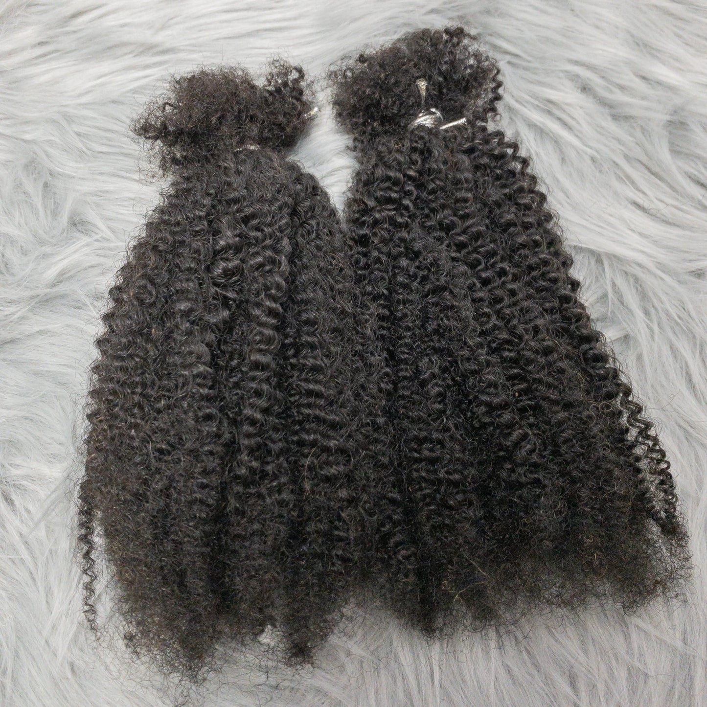 Human Hair No Weft 4C Afro Kinky Curly Virgin Brazilian Human Hair Extensions Weave Bundles Weaving for African Black Women 16"