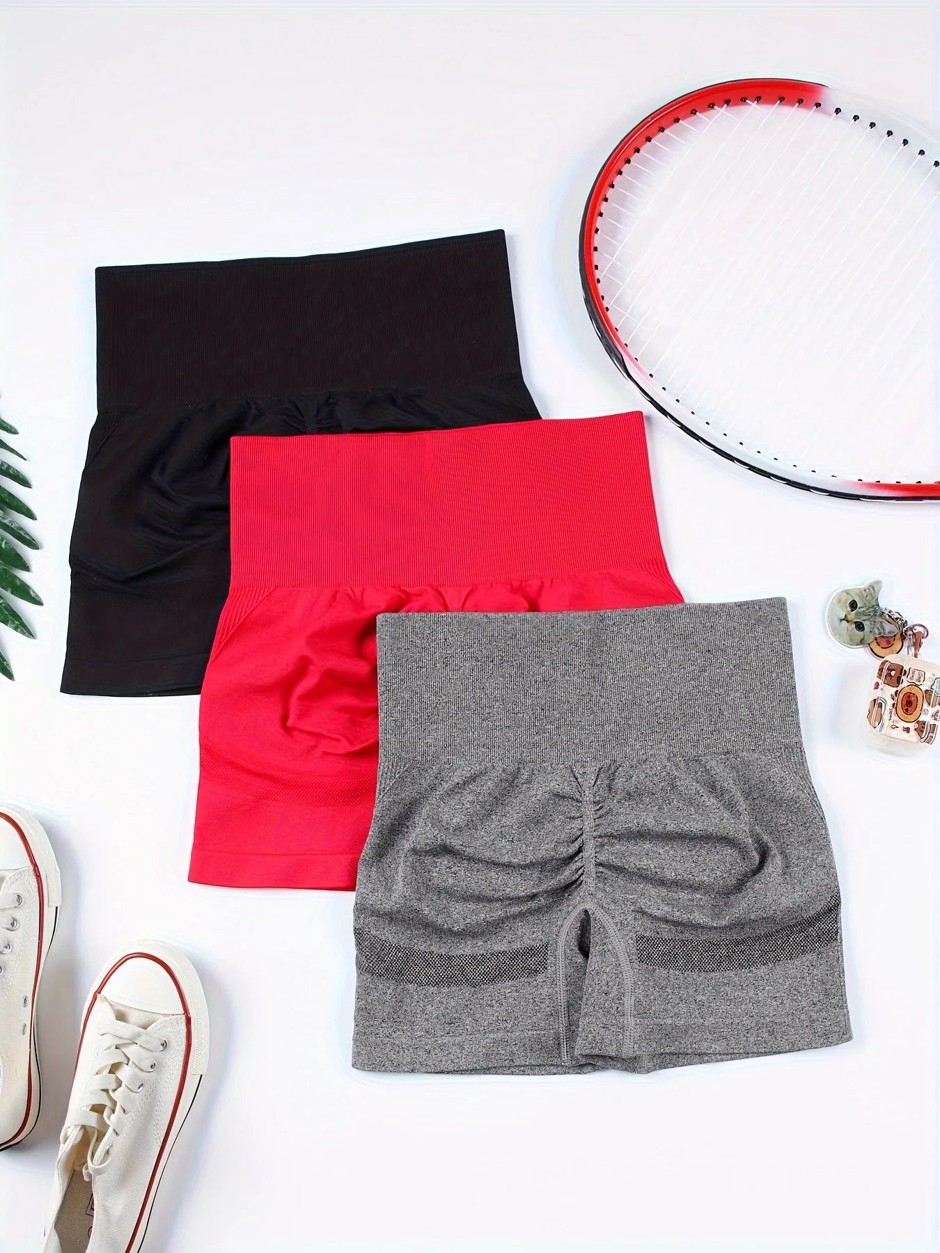 Women Yoga Shorts Legging High Waist Workout Shorts Fitness  Lift Butt Fitness Ladies Gym Running Short Pants Sportswear