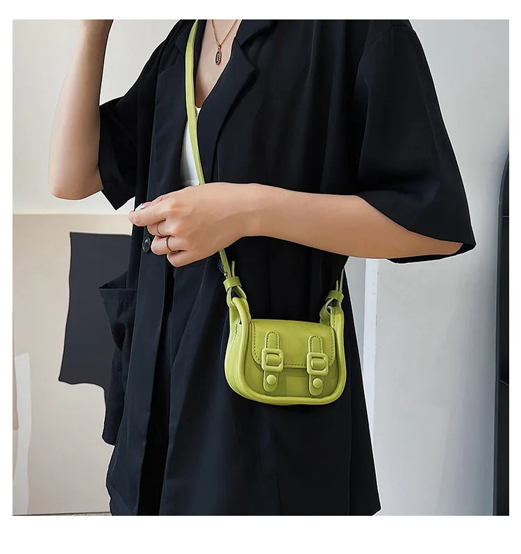 Women Bags Trendy Fashionable Retro Shoulder Bag Casual Crossbody Bag Children Messenger Bag Kids Bags for Girl Solid Wallet 가방