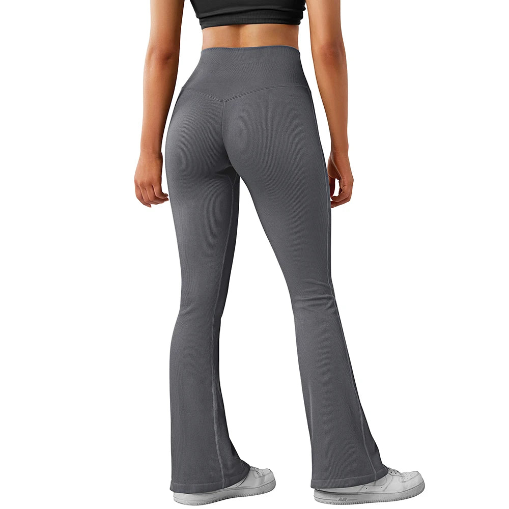 Yoga Leggings for Fitness  Women Casual Flare Pants High Waist Sports Workout Yoga Pants Gym Tights Flare Leggings Female
