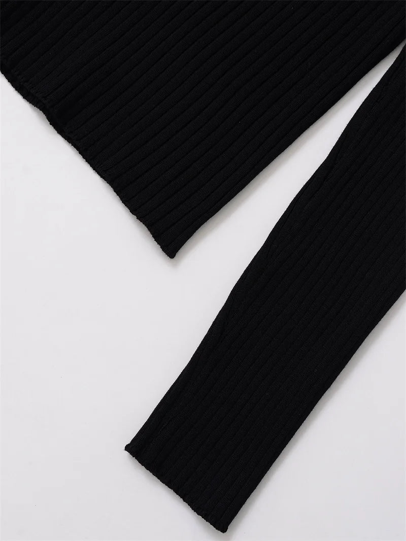 Women's Tops New Fall 2025 Solid Color Long Sleeve Lapel Slim Knit Top Sexy V-Neck Design Casual Fashion Personality Versatile