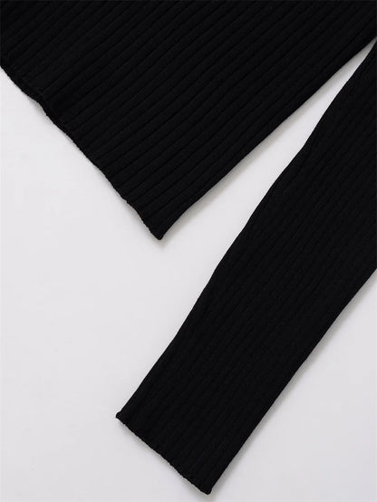 Women's Tops New Fall 2025 Solid Color Long Sleeve Lapel Slim Knit Top Sexy V-Neck Design Casual Fashion Personality Versatile