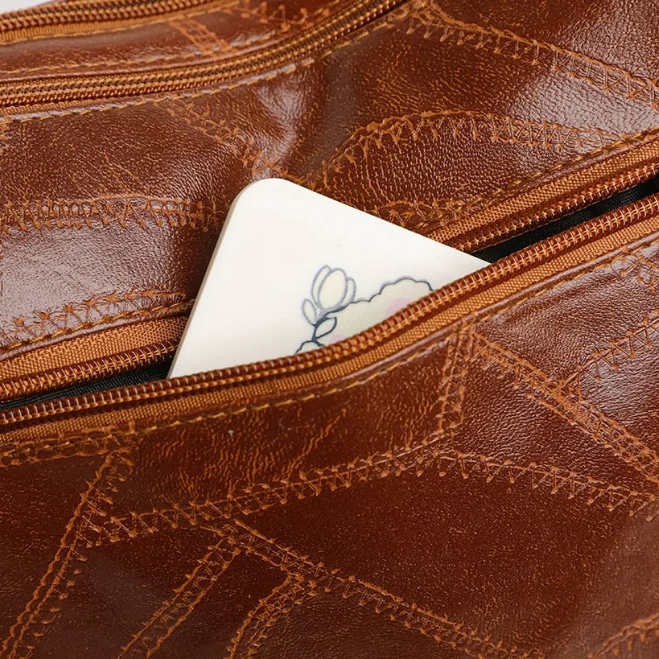 Light Women's Bags for Mom Multi-pocket Design Ladies Crossbody Shoulder Bags Vintage Pu Leather Purses and Handbags Sac A Main