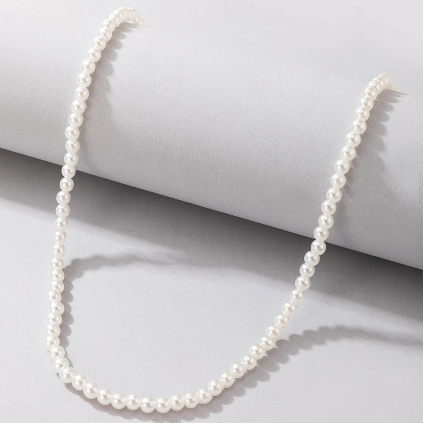 Women's Pearl Clavicle Necklaces All-Match Pearl Romantic Clavicle Necklace for Birthday Stage Party Show