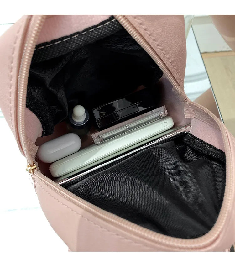 Women's bag 2024 ladies bags double pocket embroidered fashionable small book bag women's shoulder bag