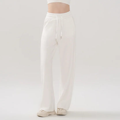 Women's Yoga Pant Autumn Winter Loose Fit Wide Leg Pants Commuting Fitness Drawstring Casual Trousers