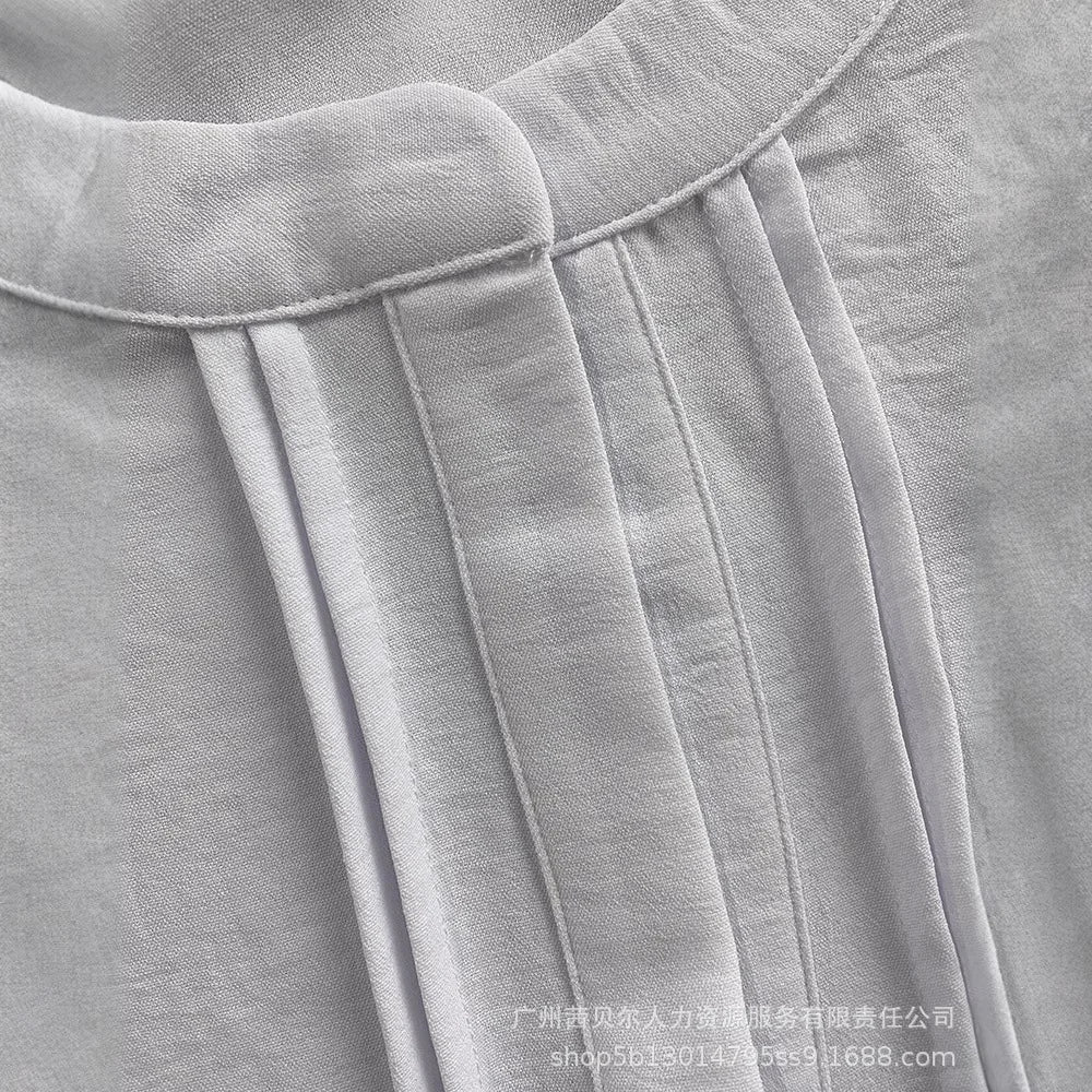 Tops Women Blouse Top Flare Sleeve V Neck Summer Casual Loose Bell Sleeve Work Simple Tees Y2k Streetwear Elegant Splice 2025