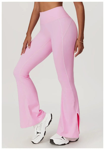 Yoga Pants Women High Waist Lift Hip Fitness Running Training Sweatpants Micro Pants Slim Slim Flared Pants Outer Wear