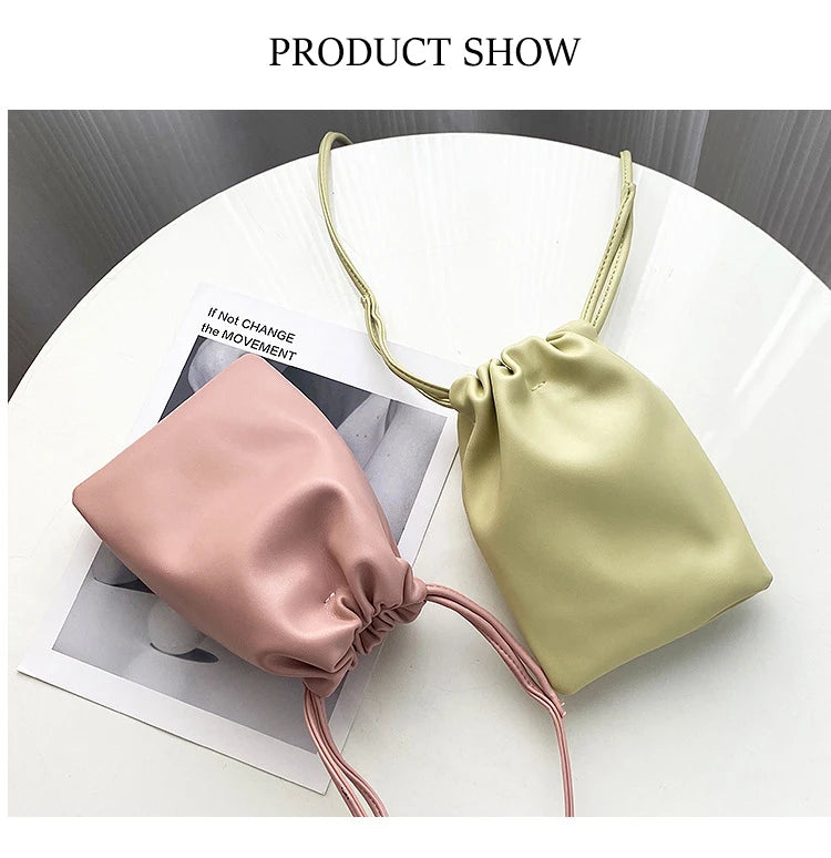 Women Handbags Female Pu Leather Shoulder Bags Large Capacity Crossbody Bags Solid Flap for Women Portable Phone Purse
