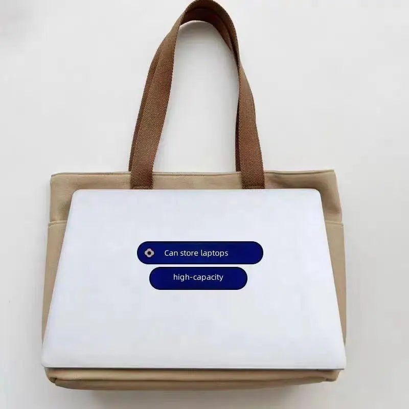 New Canvas Tote Bags for Women Large Capacity Single Shoulder Bag Student Classes Commute Carrying Bag Ladies Casual Handbags
