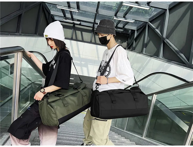 Fashion Travel Bags For Women Large Capacity Men's Sports bag Waterproof Weekend Sac Voyage Female Messenger Bag Dry And Wet