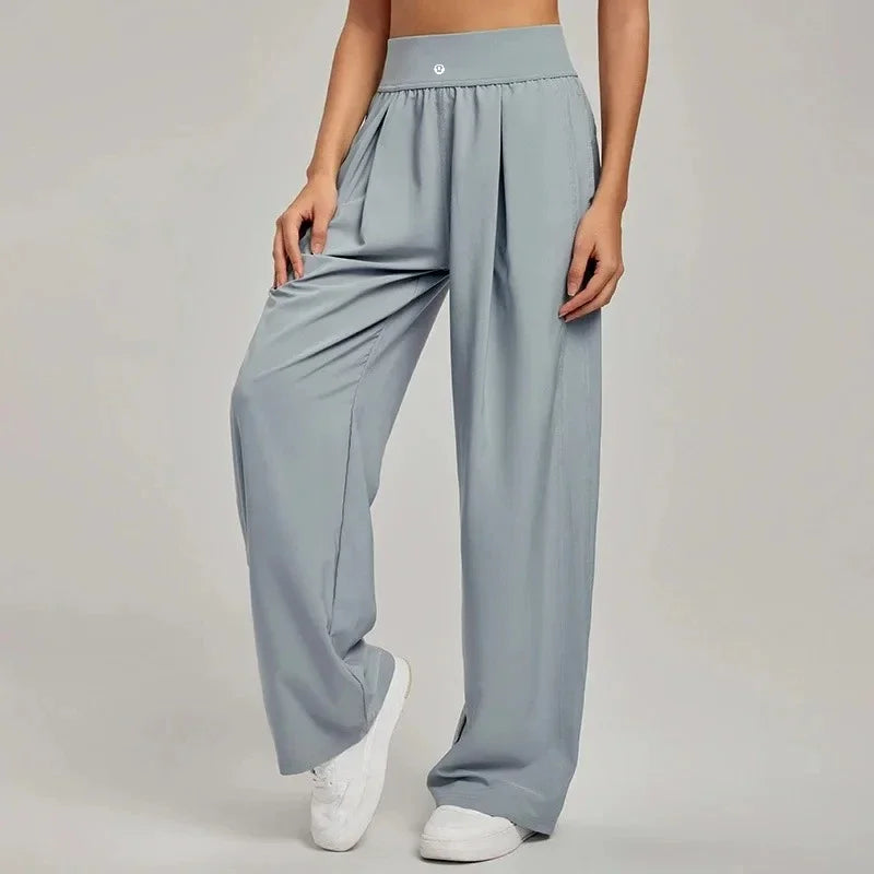 Yoga Sports Pants Women Loose Wide Leg Pants Casual High Waist Fitness Pants